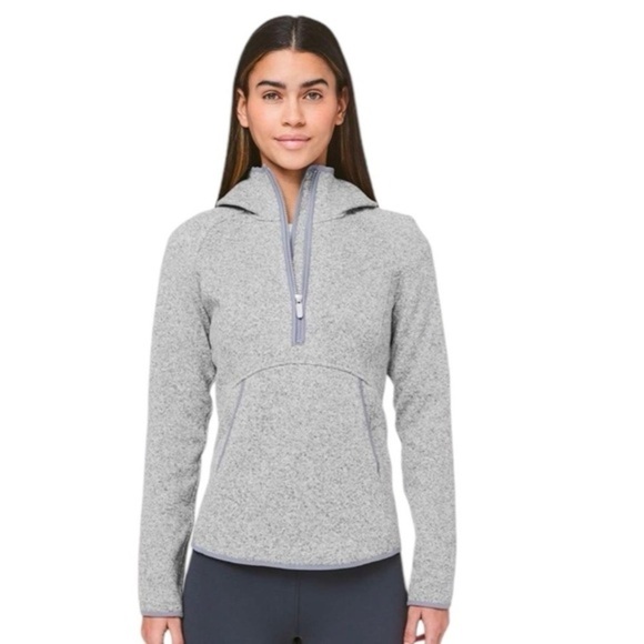 Lululemon Scuba Half Zip Hoodie – Size 6 – Heathered Grey Lilac - Picture 2 of 5